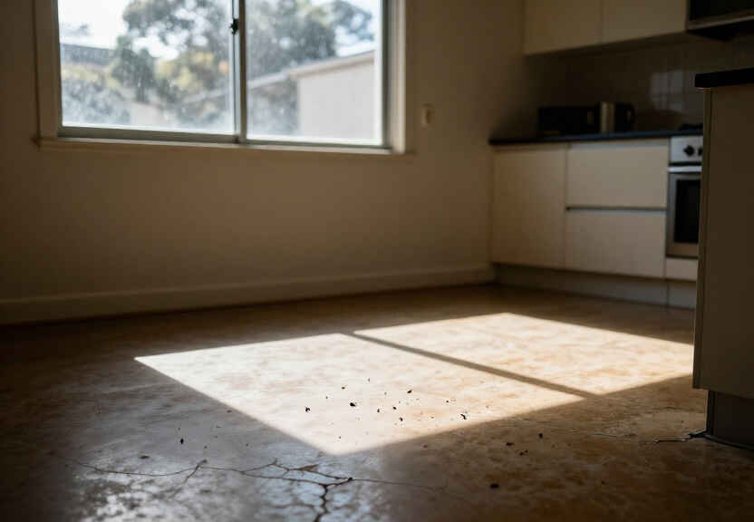 Cockroaches in a Darling Point apartment kitchen